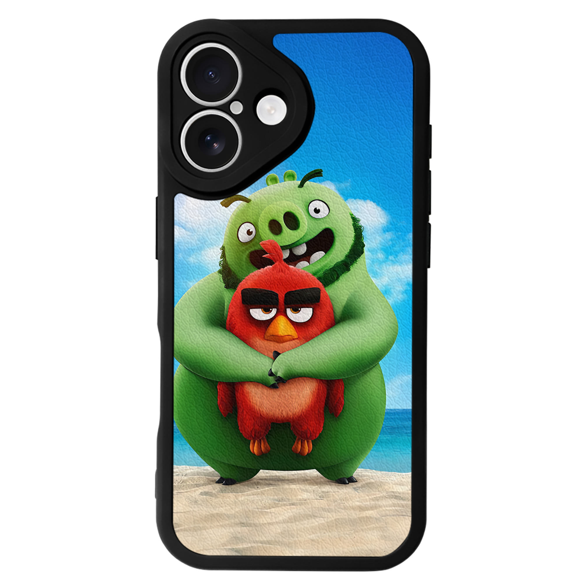 （画像用） Angry Birds アングリーバード 【iPhone 16シリーズ対応】シリコンスマホケース（レザー調） 材質：シリコン
